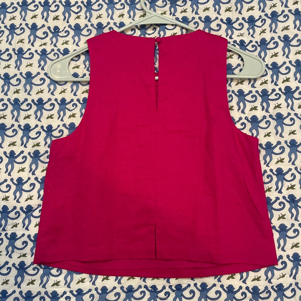BR Cropped Linen Shell - Picture 2 of 5
